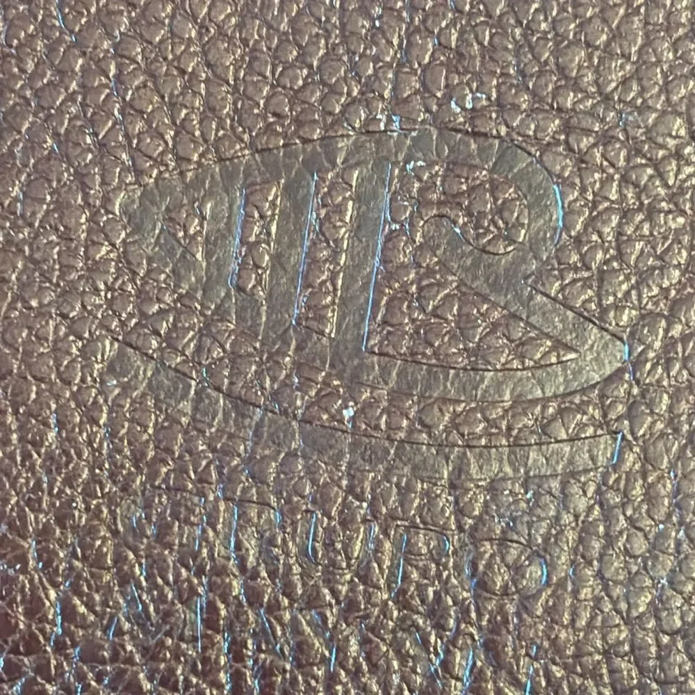 Mens Pebble Leather Wallet / Passport Lapel Case